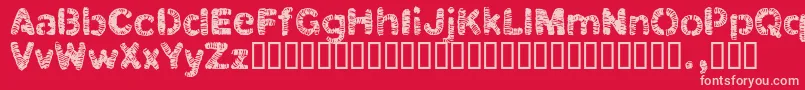 Clbtrialフォントについての詳細 フォントClbtrial – 赤い背景にピンクのフォント