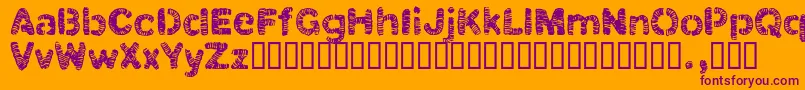 More about Clbtrial Font Clbtrial Font – Purple Fonts on Orange Background