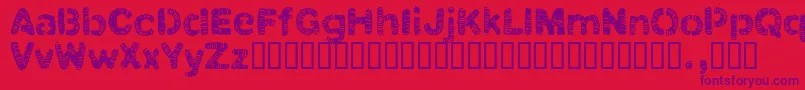 フォントClbtrial – 赤い背景に紫のフォント