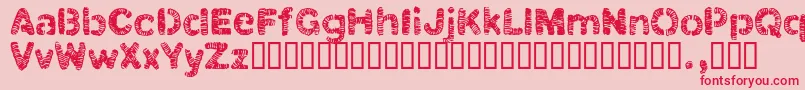 Clbtrialフォントについての詳細 フォントClbtrial – ピンクの背景に赤い文字