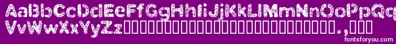 フォントClbtrial – 紫の背景に白い文字