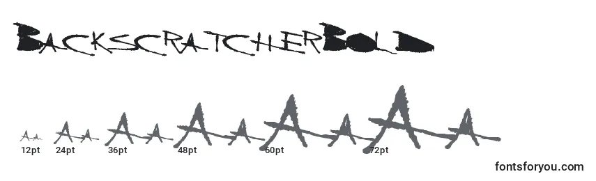 Размеры шрифта BackscratcherBold