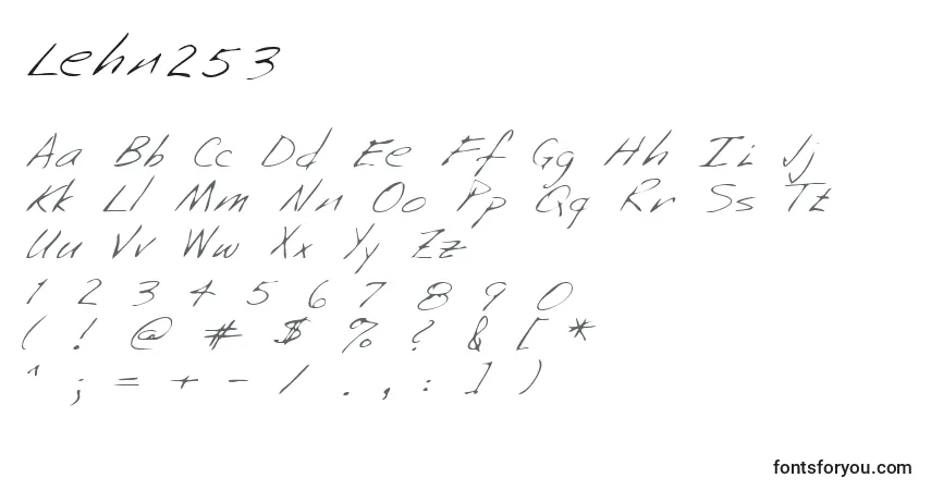 Czcionka Lehn253 – alfabet, cyfry, specjalne znaki