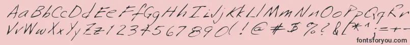 フォントLehn253 – ピンクの背景に黒い文字