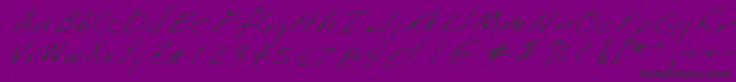 Lehn253-Schriftart – Schwarze Schriften auf violettem Hintergrund