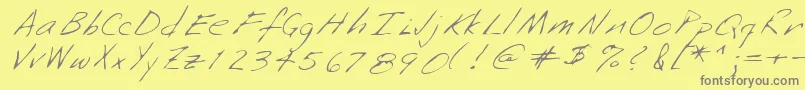 フォントLehn253 – 黄色の背景に灰色の文字