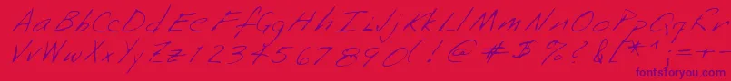 Lehn253-Schriftart – Violette Schriften auf rotem Hintergrund