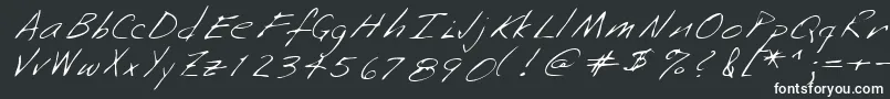 フォントLehn253 – 黒い背景に白い文字