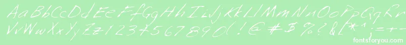 Lehn253 Font – White Fonts on Green Background