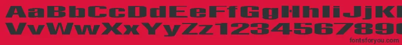 Lightsout Font – Black Fonts on Red Background