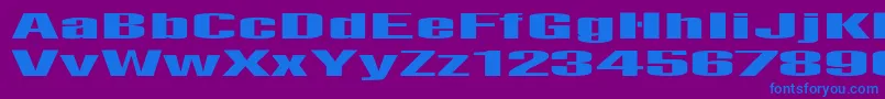 Lightsout Font – Blue Fonts on Purple Background