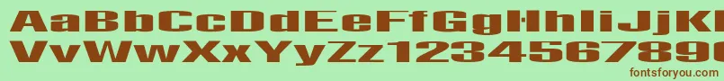 Lightsout Font – Brown Fonts on Green Background