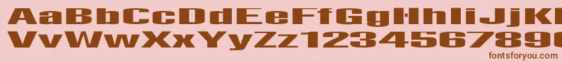 Lightsout Font – Brown Fonts on Pink Background