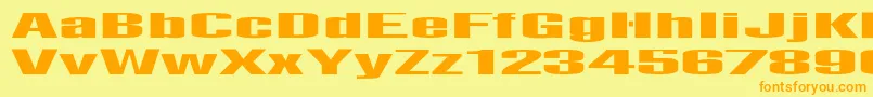 Lightsout Font – Orange Fonts on Yellow Background
