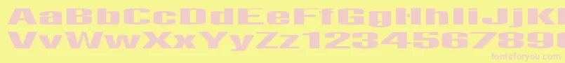 Lightsout Font – Pink Fonts on Yellow Background