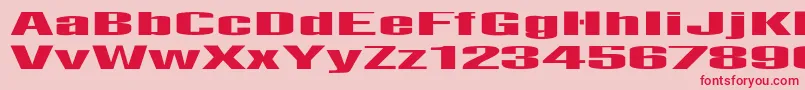 Lightsout Font – Red Fonts on Pink Background