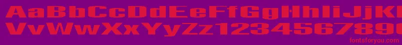Lightsout Font – Red Fonts on Purple Background