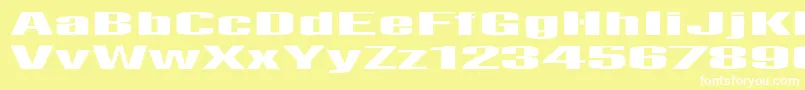Czcionka Lightsout – białe czcionki na żółtym tle