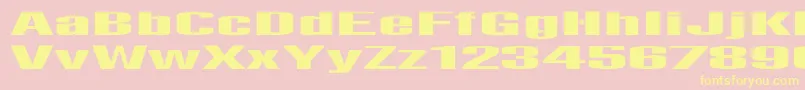 Lightsout Font – Yellow Fonts on Pink Background