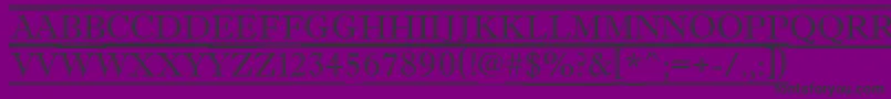 AAntiquetituldcfr-Schriftart – Schwarze Schriften auf violettem Hintergrund