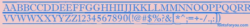 AAntiquetituldcfr Font – Blue Fonts on Pink Background