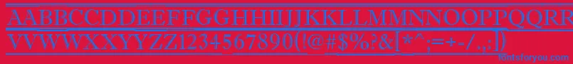 AAntiquetituldcfr Font – Blue Fonts on Red Background