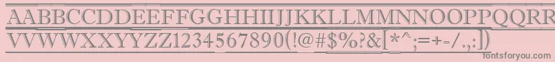 AAntiquetituldcfr Font – Gray Fonts on Pink Background