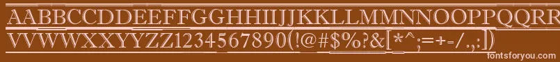 AAntiquetituldcfr Font – Pink Fonts on Brown Background