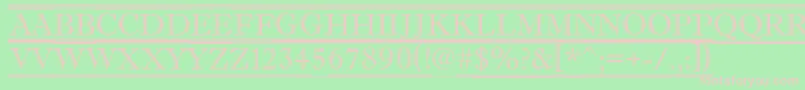 AAntiquetituldcfr Font – Pink Fonts on Green Background