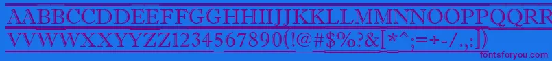 AAntiquetituldcfr Font – Purple Fonts on Blue Background