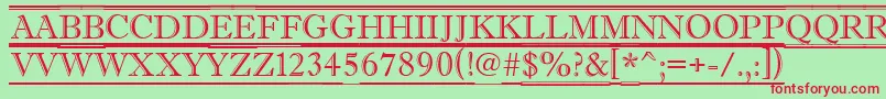 AAntiquetituldcfr Font – Red Fonts on Green Background