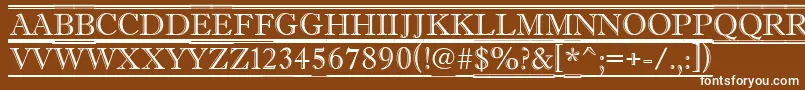 AAntiquetituldcfr Font – White Fonts on Brown Background