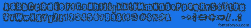 HyperKinetic Font – Black Fonts on Blue Background