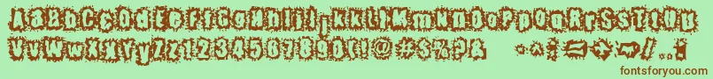 HyperKinetic Font – Brown Fonts on Green Background