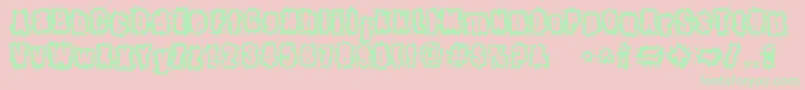 HyperKinetic Font – Green Fonts on Pink Background