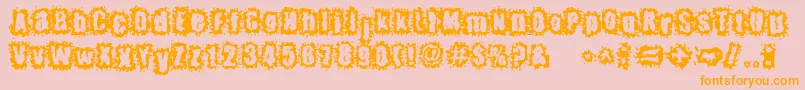 HyperKinetic-Schriftart – Orangefarbene Schriften auf rosa Hintergrund