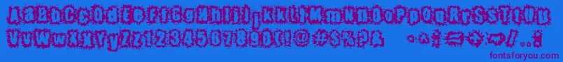 HyperKinetic Font – Purple Fonts on Blue Background