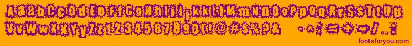 HyperKinetic Font – Purple Fonts on Orange Background