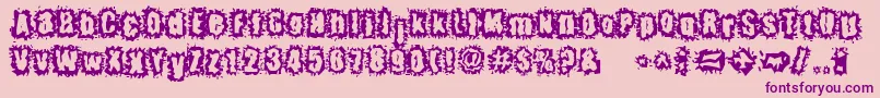 HyperKinetic Font – Purple Fonts on Pink Background