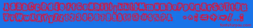 HyperKinetic Font – Red Fonts on Blue Background