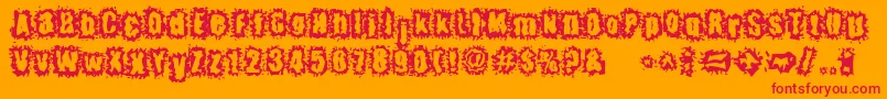 HyperKinetic Font – Red Fonts on Orange Background