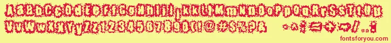 HyperKinetic Font – Red Fonts on Yellow Background