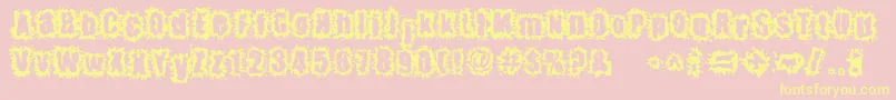 HyperKinetic Font – Yellow Fonts on Pink Background