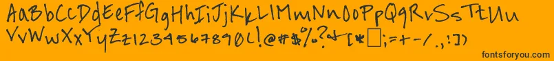 fuente DizzyDoesIt – Fuentes Negras Sobre Fondo Naranja