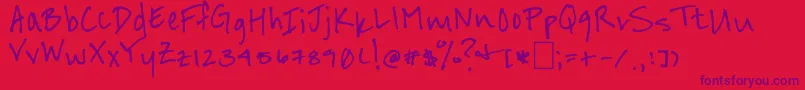 DizzyDoesIt Font – Purple Fonts on Red Background