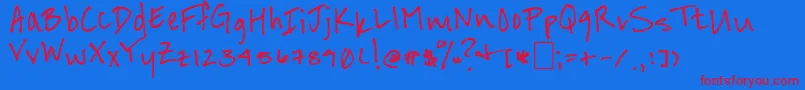 DizzyDoesIt Font – Red Fonts on Blue Background