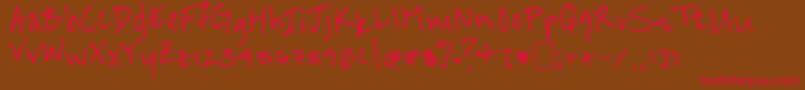 DizzyDoesIt Font – Red Fonts on Brown Background
