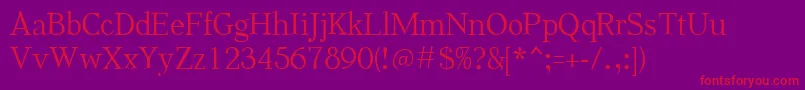 AabcedRegular Font – Red Fonts on Purple Background