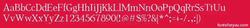 AabcedRegular Font – White Fonts on Red Background