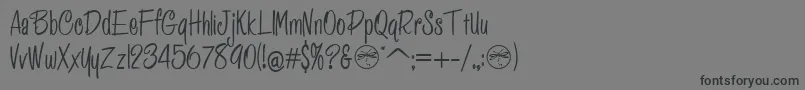HffPessoasLindas Font – Black Fonts on Gray Background